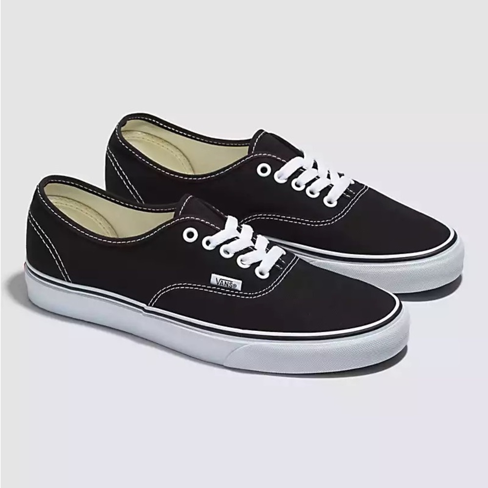 Vans All Gender Black Canvas Sneakers